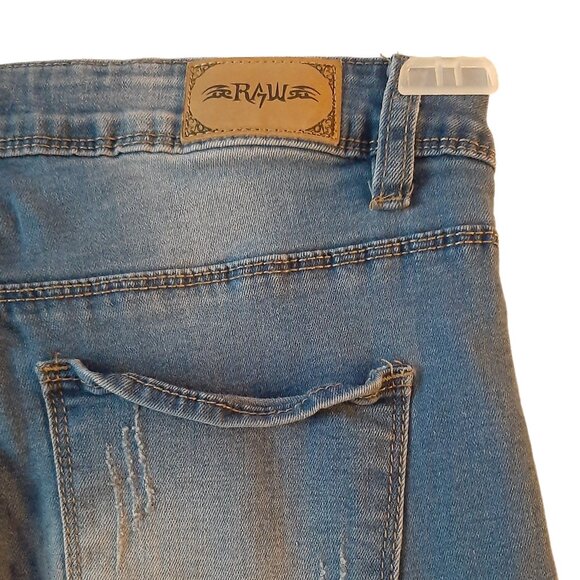 Girl's Raw 7 Blue Jeans- Size 9 - Picture 4 of 5